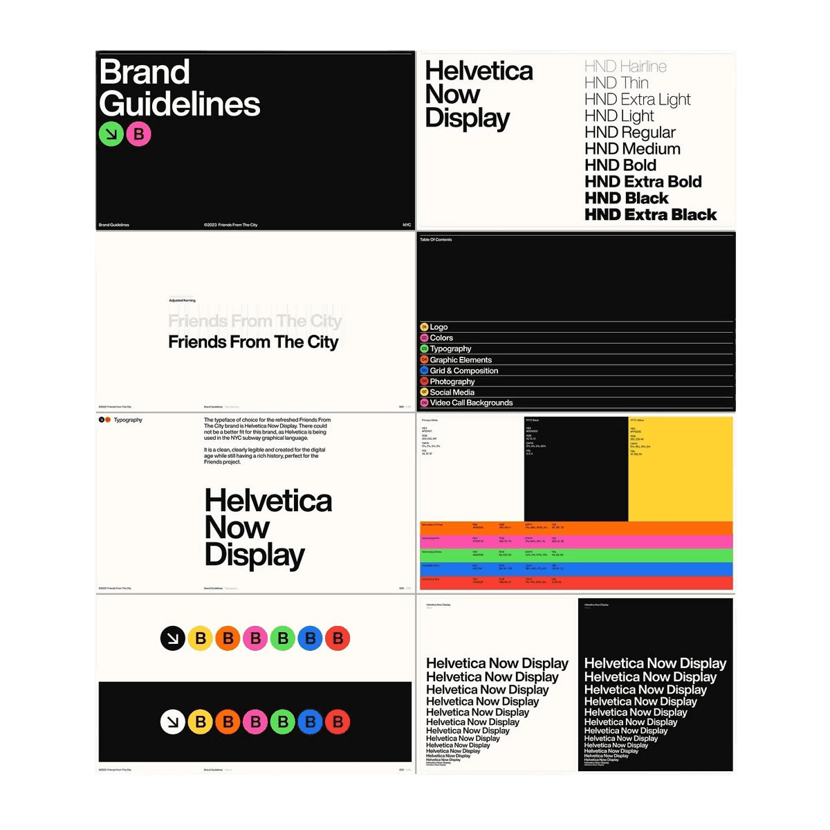 Visual identity: typography, palette and graphic markers