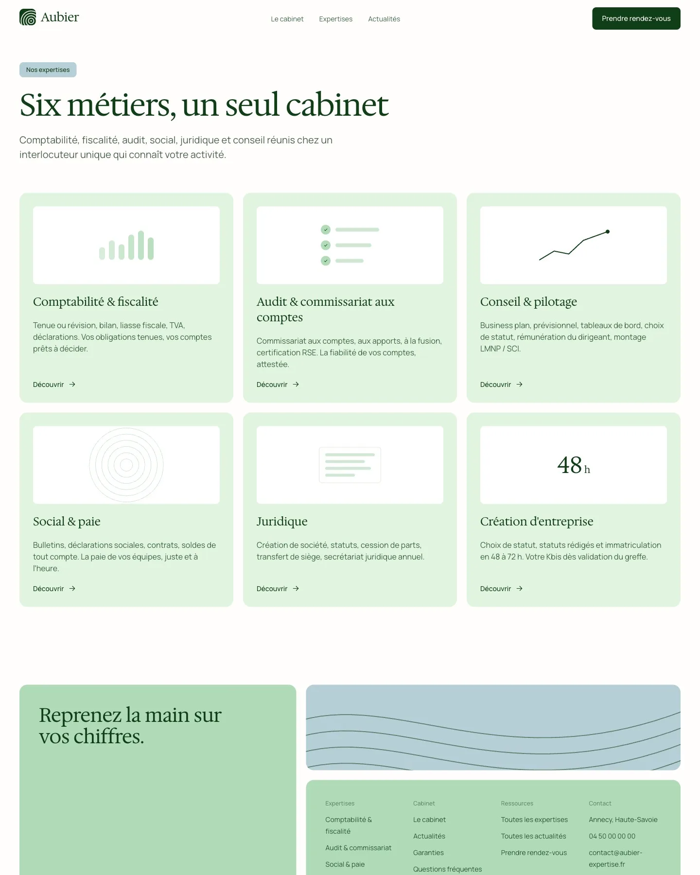 Aubier Expertise - site preview - écran 1
