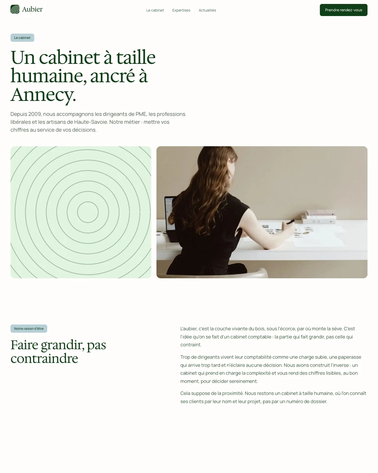 Aubier Expertise - site preview - écran 3