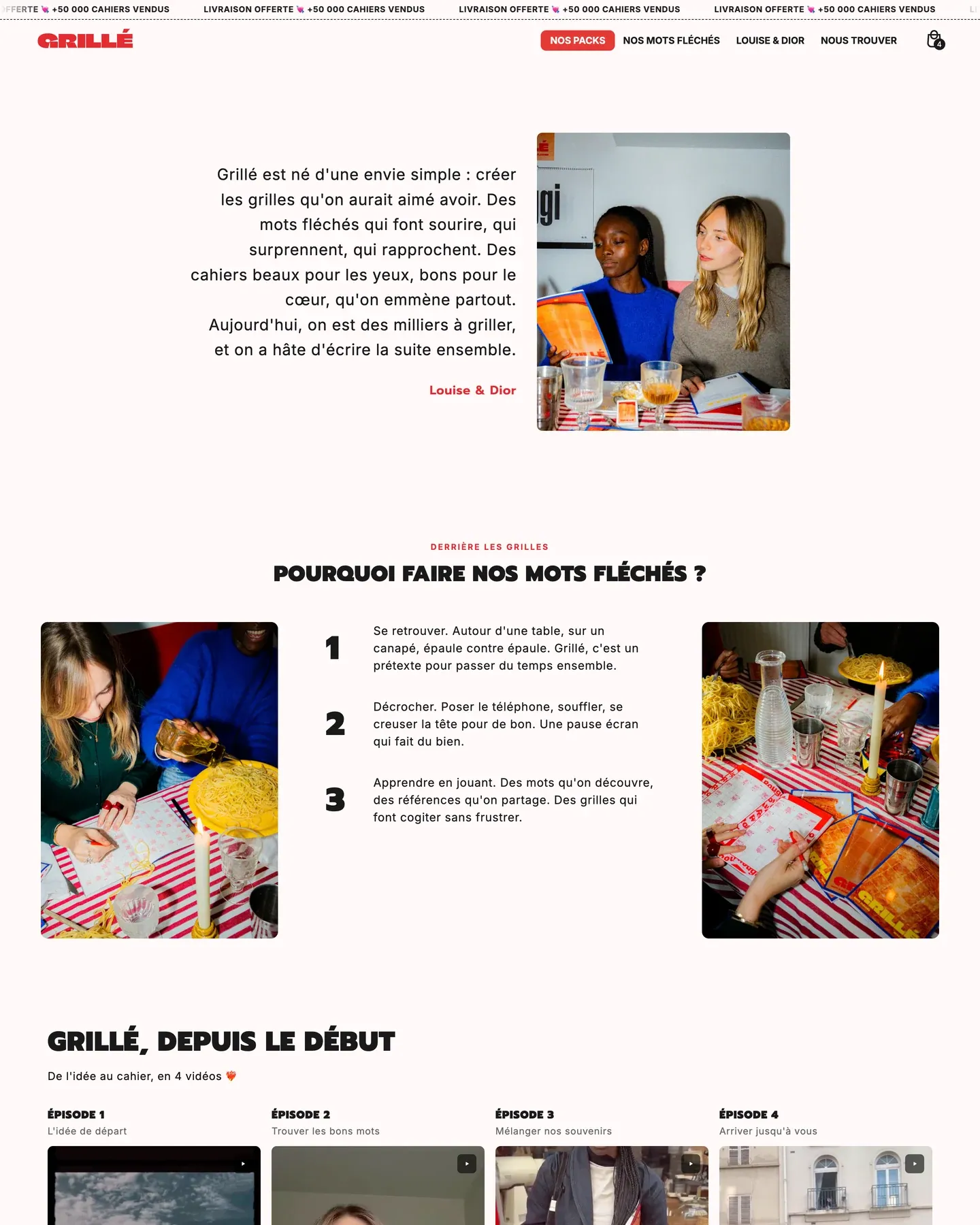 Grillé - site preview - écran 3