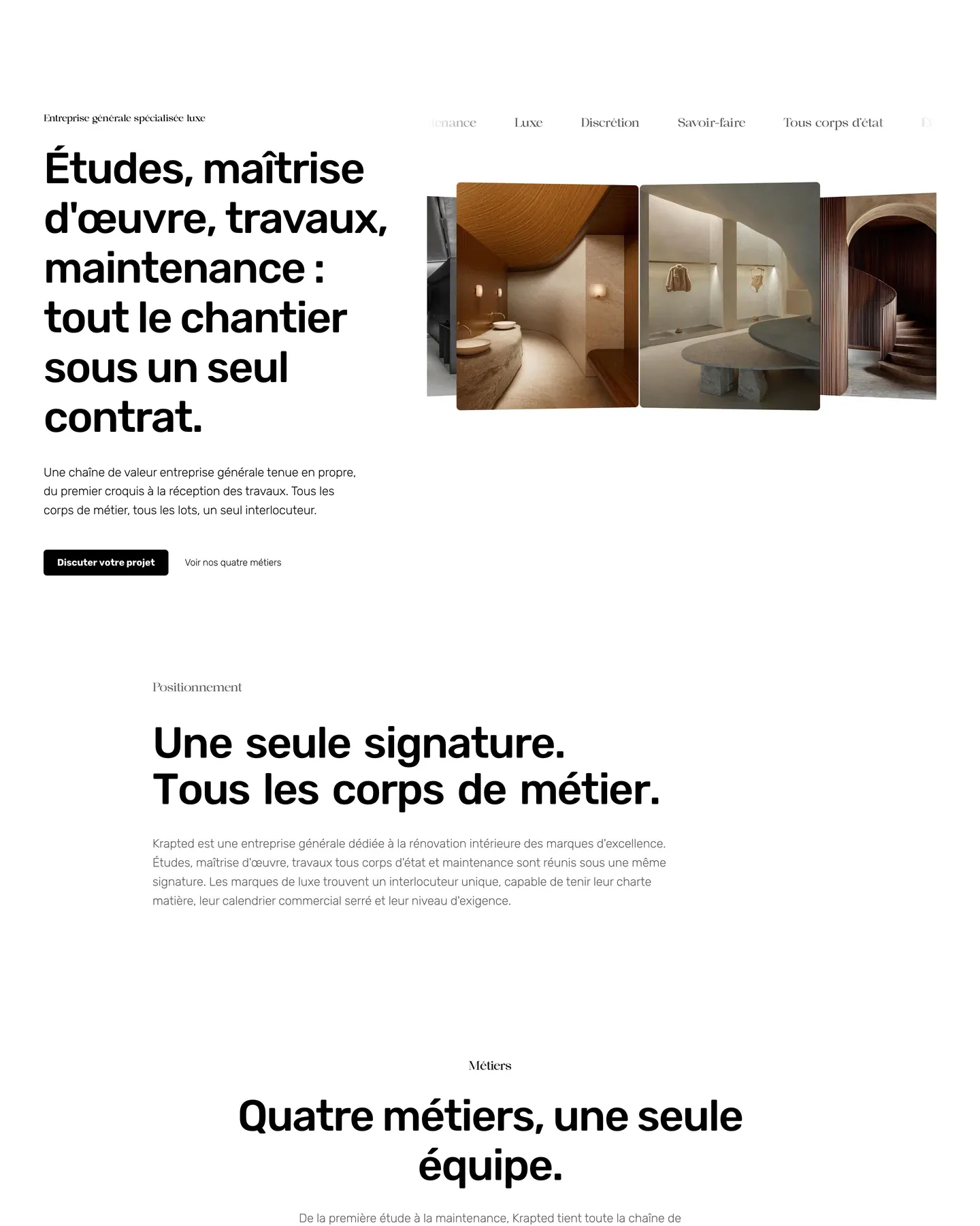 Krapted - site preview - écran 3