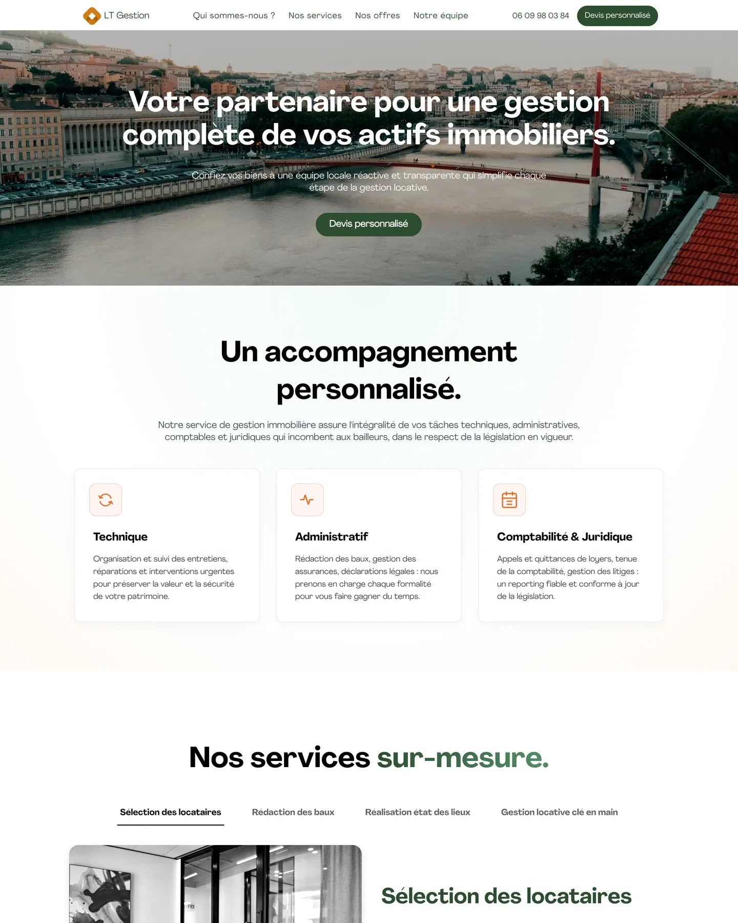 LT Gestion - site preview - écran 2