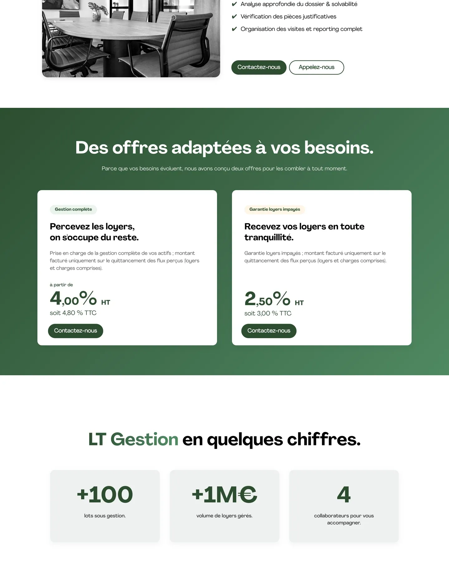 LT Gestion - site preview - écran 1