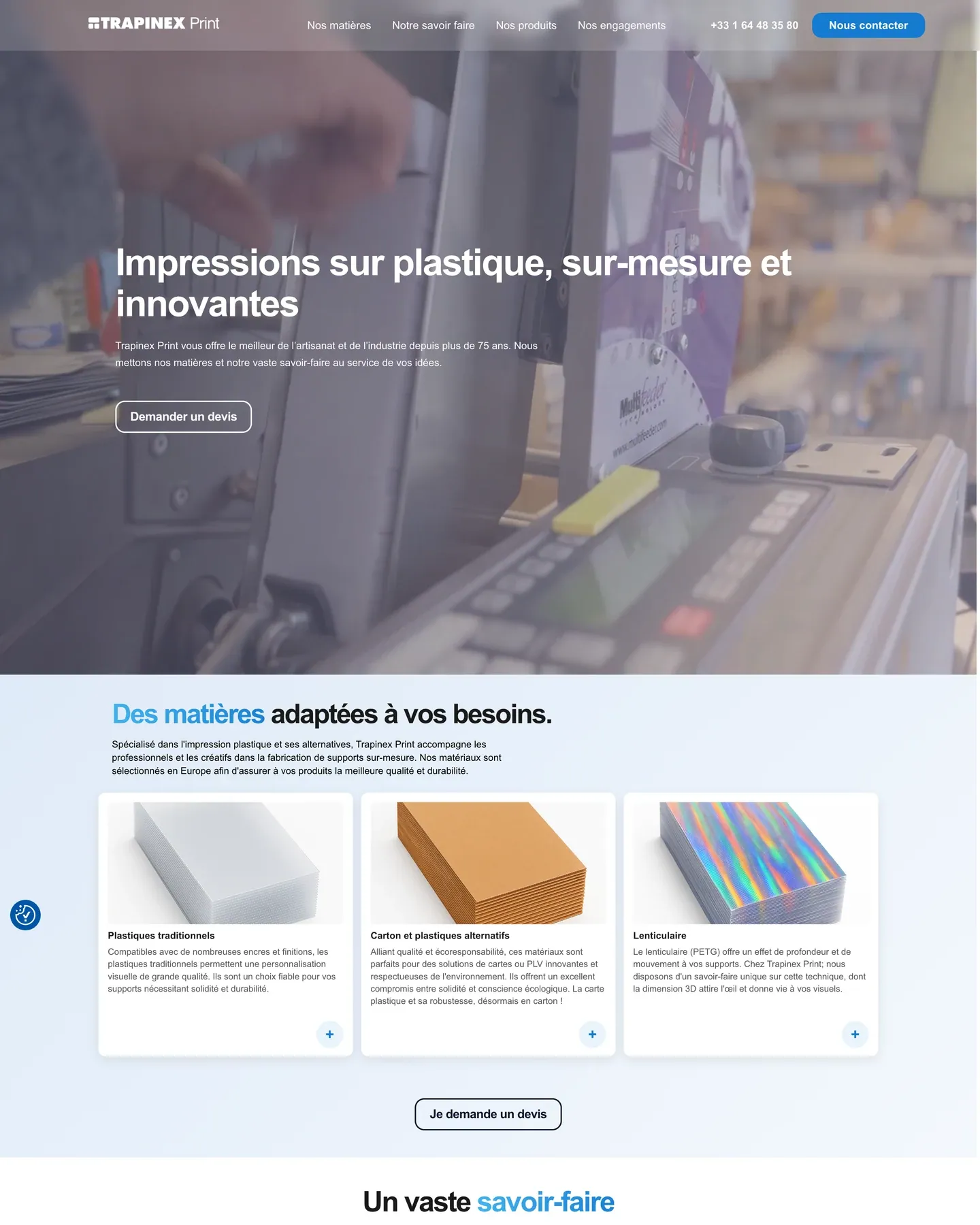 Trapinex - site preview - écran 2