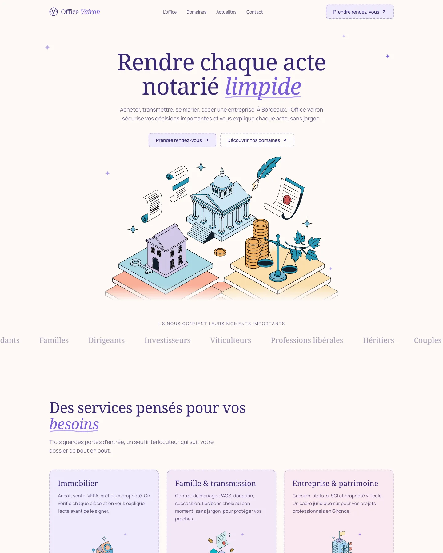 Office Vairon - site preview - écran 2